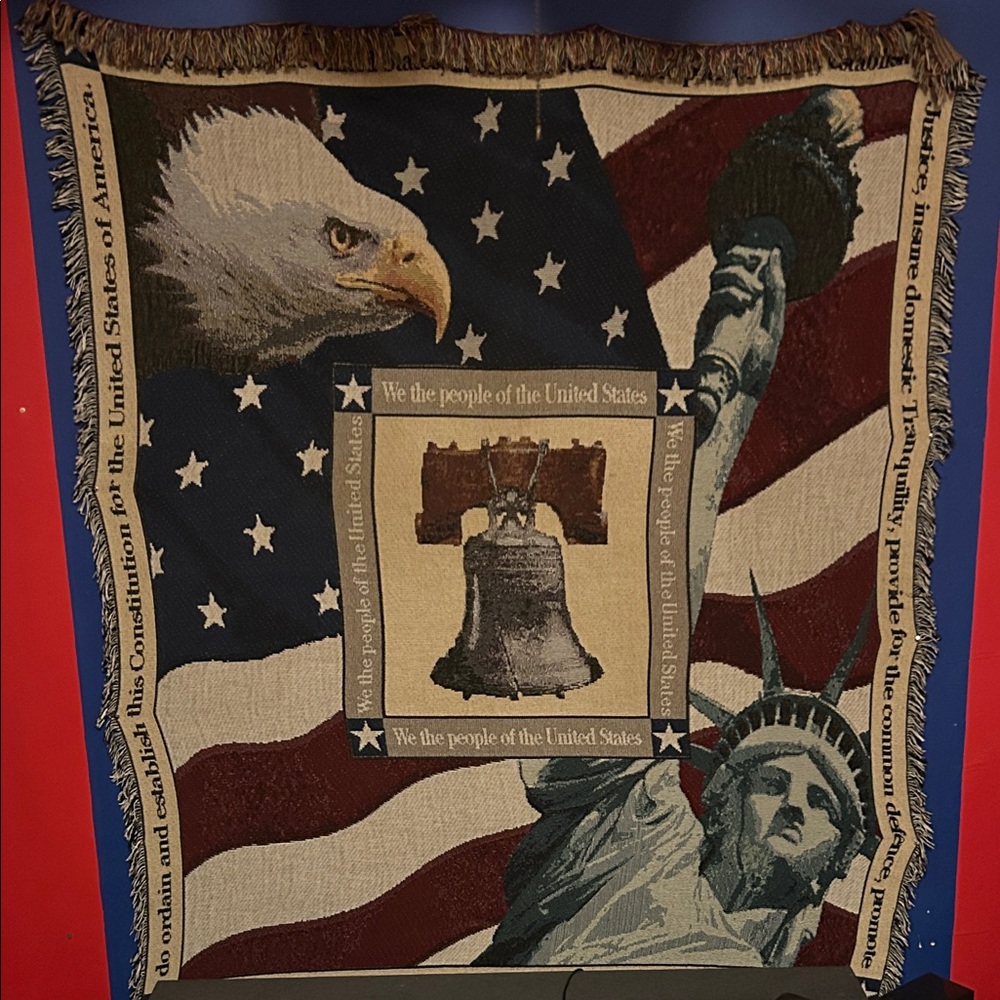 Patriotic American Flag Tapestry 62” X 48”